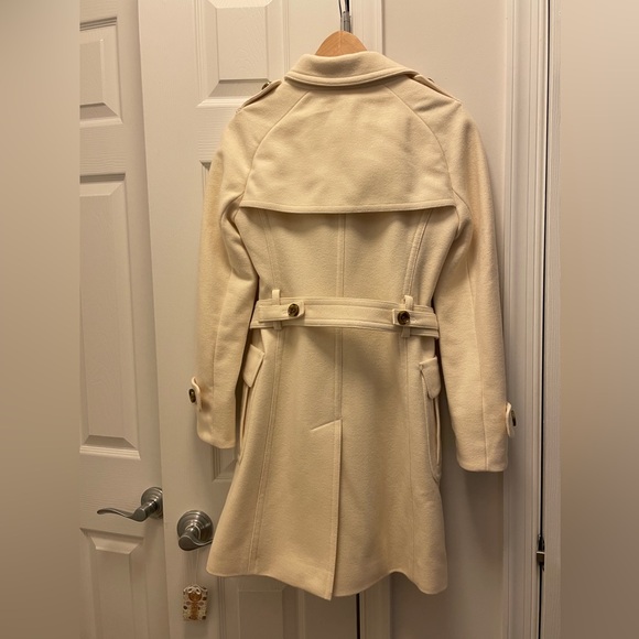 Banana Republic Womens Trench Wool Peacoat in cream white color - Picture 3 of 16